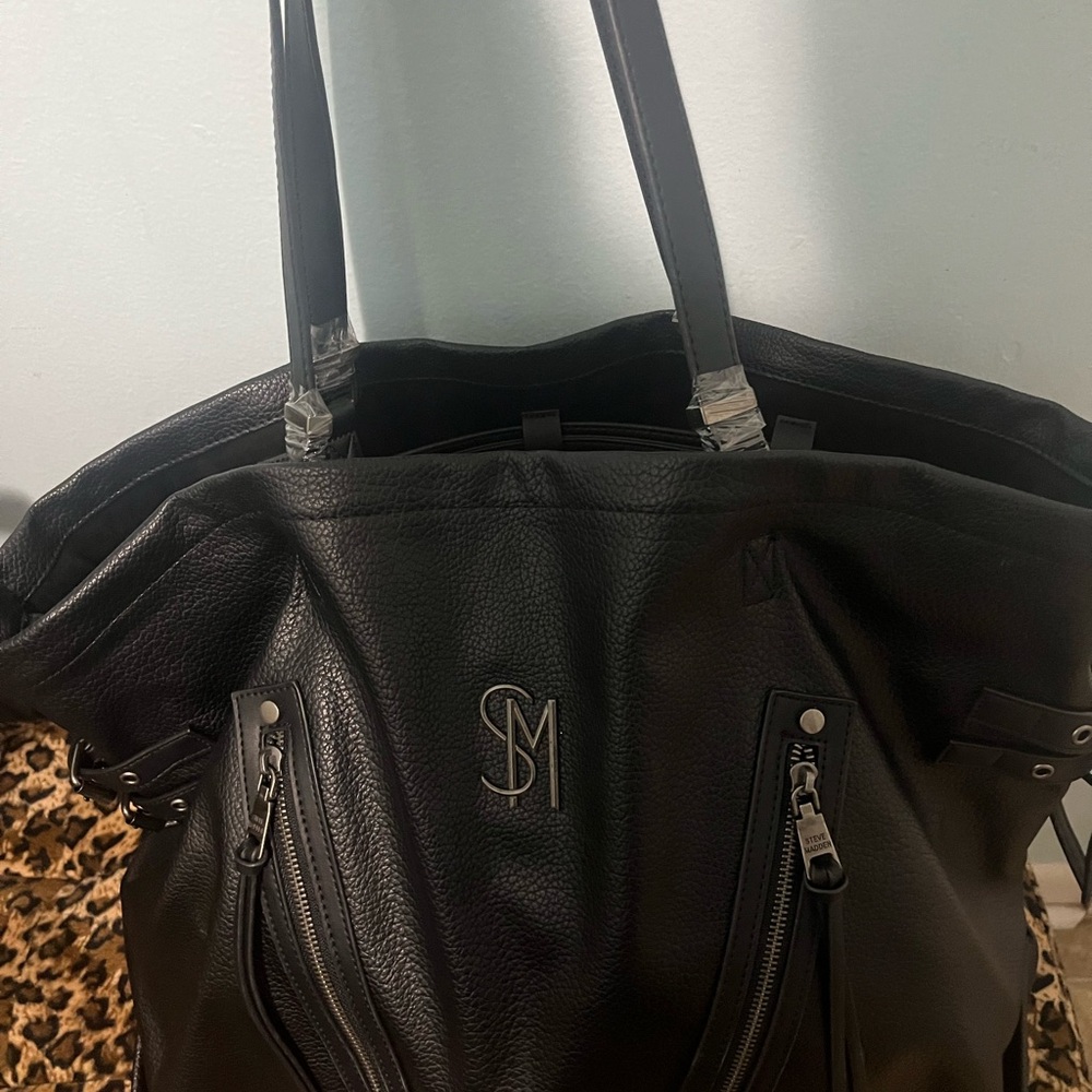 Steve Madden Black Leather Bag